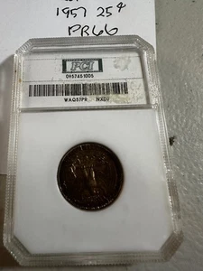 1957 SILVER Washington Quarter  Proof ~ Toned ~ FREE SHIPPING   Lot #1027 - Picture 1 of 6