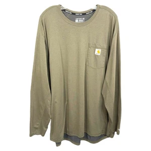 Carhartt Size 2XL Force Long Sleeve Pocket T-Shirt Workwear Relaxed Fit XXL 1033 - Picture 1 of 10
