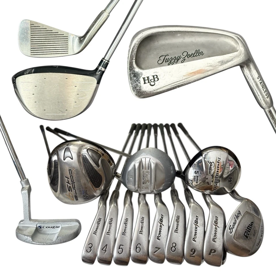 Juego completo de palos de golf King Cobra Power Bilt para hombre diestro varillas de acero grafito flexible regular Foto 1 de 4