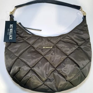 Neu mit Etikett MZ Wallace gesteppte Madison Schultertasche in Magnetfarbe mit Schulterriemen - Bild 1 von 17