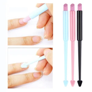 Nail Art Quartz Scrub Stone Cuticle Remover Stick Pen Pusher Polish Manicure - Picture 1 of 17
