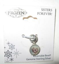 Disney Sterling Silver Charm Frozen Elsa and Anna Sisters Forever! Two Sided New
