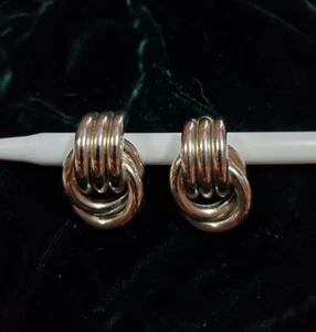 VINTAGE NAPIER SILVER TONE KNOT SCREW BACK PENDIENTES ENVÍO GRATIS - Imagen 1 de 2