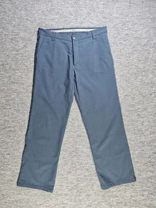 Nike Golf Pants Mens Size 34x32 Low Rise Dri-Fit Performance Blue Straight Chino - Picture 1 of 10