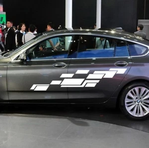 Car Stickers Checkered Flags 70'' for 523i 525i 528 535 Vinyl Side Decals ZC1065 - Foto 1 di 5