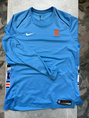 LA Clippers 2018 City Edition Shooting Shirt Blue Size Large L Nike Cover