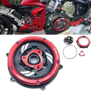 Kit de placa de presión retenedor de resorte cubierta embrague rojo transparente para Ducati Panigale V4 - Imagen 1 de 15