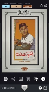 Topps BUNT 206 22 Framed Signature Orlando Cepeda Iconic 76cc Digital Card - Picture 1 of 2