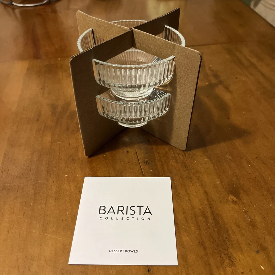  Set of 2 NESPRESSO Affogato Glass Dessert Bowls Summer ‘24 Coffee