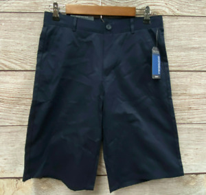 Nautica Uniform Shorts Boys Size 20 Regular Navy Blue Adjustable Waist New