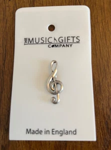 Treble Clef Musical Pewter Pin Badges (RRP £14:99) From Sinners Music+free gift. - Picture 1 of 1