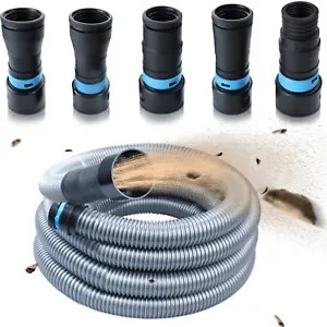 1-1/4 Inch x 12 Feet Vacumn Hose Adapter Kit for Home and Shop Vacuum System ... - Picture 1 of 9