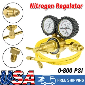 CGA580 Nitrogen Regulator for Hvac Purge 0-800 Psi Output Pressure w/ 78“ Hose - Picture 1 of 12