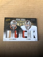 2013-14 Panini Prime Dual Jerseys Prime #DAB Frederik Andersen/Igor Bobkov 26/50