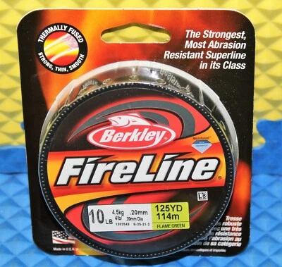 Berkley FireLine Thermally Fused 125 YDS Flame Green CHOOSE YOUR LINE WEIGHT! - Image 1 of 2