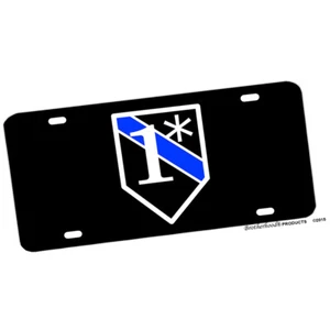 One Ass To Risk 1* Thin Blue Line Law Police Sheriff Aluminum License Plate - Picture 1 of 4