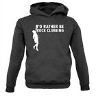 I'd Rather Be Rock Climbing - Kids Hoodie Boulder Climber Climb Mountain