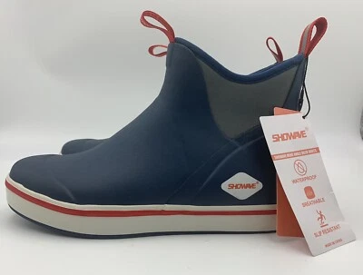 Deck ботинки SHOWAVE мужчин темно-синий лодыжки - размер 9 - пожалуйста, прочитайте описание - Изображение 1 из 4