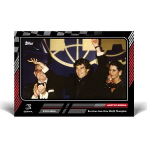 Topps - The Story of Ayrton Senna - Card 31 - Becomes two-time World Champion - Bild 1 von 2
