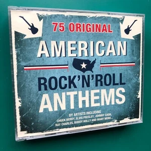 75 AMERICAN ROCK 'N' ROLL ANTHEMS 3 x CD Box Set Chuck Berry Elvis Buddy Holly - Picture 1 of 13