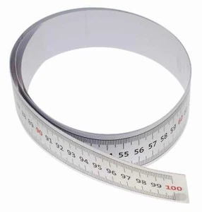 1 Meter 100cm Klebemaßband selbstklebendes Massband | Klebelineal | von links na - Bild 1 von 2
