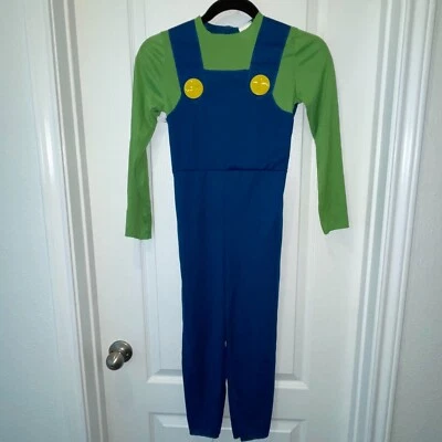 Disguise Super Mario Boys' Classic Luigi Jumpsuit Costume ONLY MEDIUM 8-10 NEW - Image 1 of 4