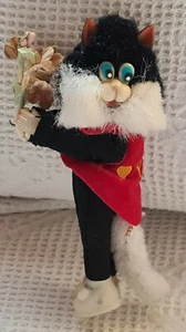 Vintage 80s SYLVESTER THE CAT Gripper Grabber Hugger Clip On Plush MINI - Picture 1 of 5
