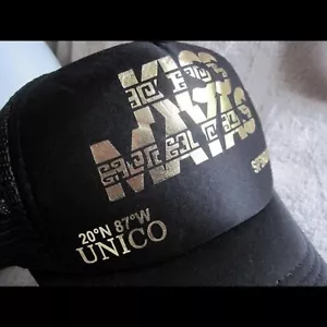 KISS MAYAS Black Gold Baseball Cap Riviera Maya Spenglish Promo Hat Only One! - Picture 1 of 9