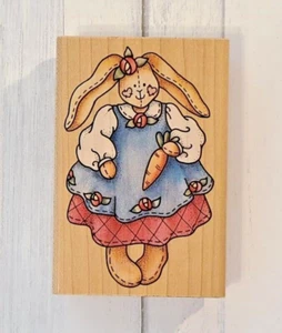 BETSY BUNNY Land Ostern Holz montiert Gummistempel gebraucht - Bild 1 von 4