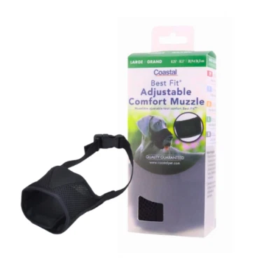Bozal cómodo ajustable Coastal Pet Best Fit para perro - negro Foto 1 de 4