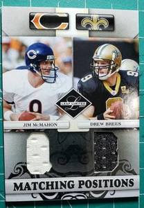 2007 Leaf Limited 074/100 Matching Positions Jerseys #2 Jim McMahon/Drew Brees - Picture 1 of 5