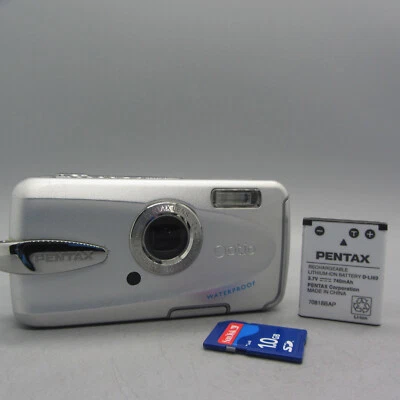 Pentax Optio W30 7.1MP Compact Underwater Digital Camera Silver Tested - Image 1 of 4