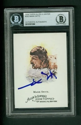 Mark Spitz Autographed 2008 Topps Allen & Ginter Card #26 Beckett Authentic - Image 1 of 2