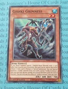 Tarjeta Gishki Grimness PHHY-EN018 Yu-Gi-Oh 1a Edición Nueva - Imagen 1 de 3