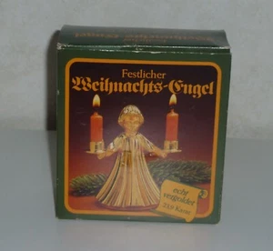 Vintage Festlicher Weihnachtsengel echt vergoldet 23,9 Karat Kerzenhalter - Bild 1 von 4