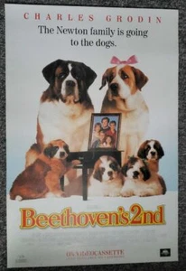 Póster promocional video de Beethoven's 2nd 1993 Charles Grodin Bonnie Hunt Nicholle Tom - Imagen 1 de 7