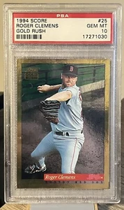Roger Clemens 1994 Score GOLD RUSH PSA 10 GEM MT #25 **POP 5** Cert: 17271030 - Bild 1 von 2