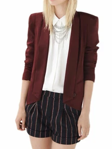 Chaqueta para mujer REBECCA MINKOFF Oxblood Becky $328 nueva con etiquetas - Imagen 1 de 3