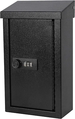 XYD-DIRECT xydled Wall-Mounted Key Drop Box with Combination Lock, Metal Mailbox, Indoor&Ou