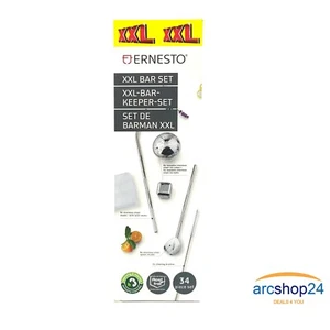 ERNESTO® Barkeeper Set EDS XXL 34-teilig Strohhalme Löffel Eiswürfel NEU - Bild 1 von 1