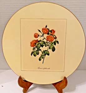 Four-9" Round Trivets/Hot Pads Pimpernel - Botanic Redoute Rose Feltro Schienali Vintage - Foto 1 di 12