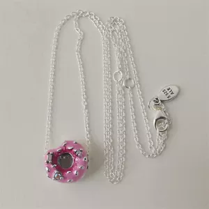 Pandora donut Charm a bite surprise skewer decorated Necklace set -45cm - Picture 1 of 4