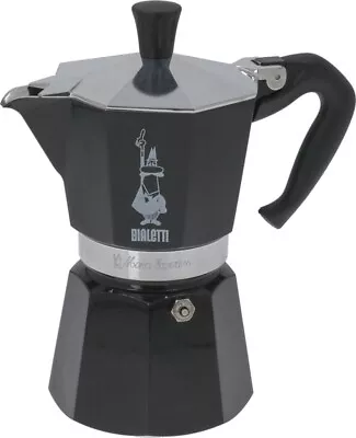 Bialetti Moka Express 6 Tazas Estufa Percoladora/Cafetera Aluminio Negro Foto 1 de 2