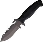 S-Tec Fixed Knife 5" Gray Titanium Coated Stainless Steel Blade Black - T228635