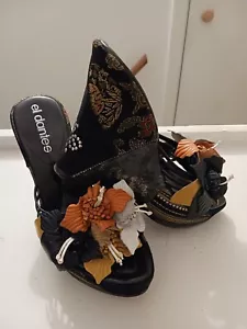 El Dantes Black Wedges It 38  US 6.5/7 - Picture 1 of 7