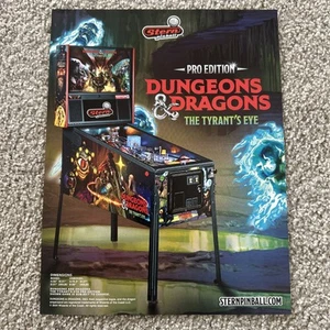 Stern Dungeons and Dragons The Tyrant’s Eye PRO Pinball Flyer Ad Brochure - Picture 1 of 2