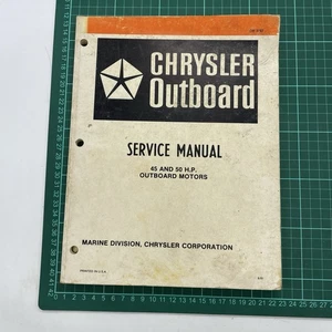 OB3787 1981 Chrysler Outboard Service Manual 45HP & 50HP Motors Vintage - Bild 1 von 11