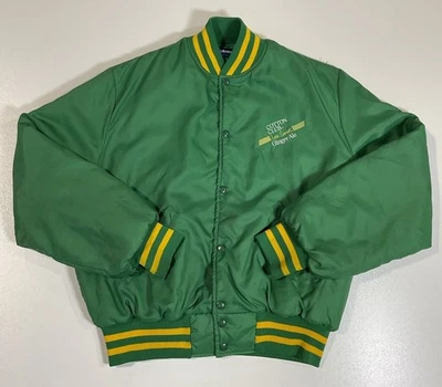 Chaqueta Bomber Vintage Algodón Club Ginger Ale Talla L/XL Cleveland Ohio Años 80 Foto 1 de 4