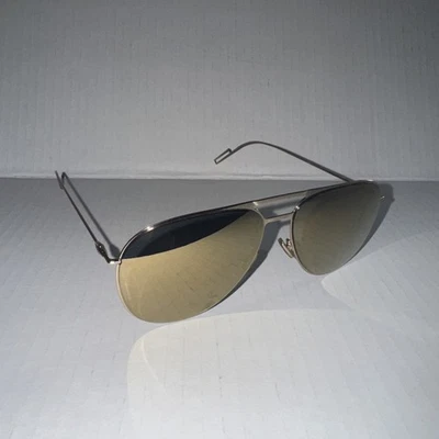 RARE Genuine DIOR HOMME 0205S Palladium Gold Mirror Pilot Sunglasses - Image 1 of 4