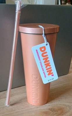 ☕✨ Vaso Dunkin’ Donuts Marrón Iridiscente Acero Inoxidable 24oz Nuevo Foto 1 de 4